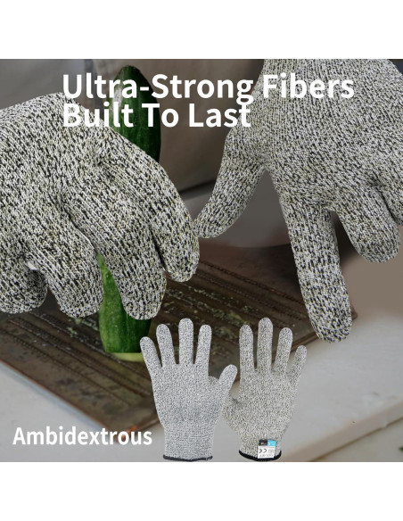 Guantes Resistentes a Cortes A5 GOL-SIV Talla M Gris