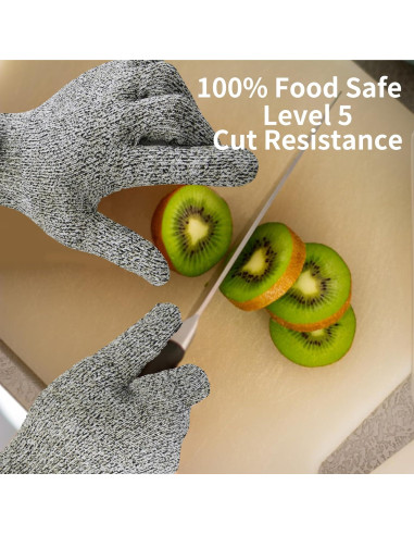 Guantes Resistentes a Cortes A5 GOL-SIV Talla M Gris