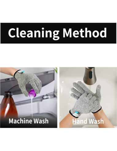 Guantes Resistentes a Cortes A5 GOL-SIV Talla M Gris