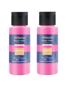 Pintura Acrílica Fluorescente Artecho 59ml Magenta Neón