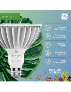 Bombilla LED de Cultivo GE PAR38, 32W, Luz Blanca para Plantas 2