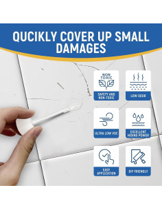 Pintura de Retoque SENVEN 1.5 Oz Blanco Brillante para Baños 2