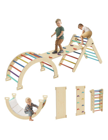 Set Triángulo Pikler 5 en 1 Kieperi para Niños 1-3 Años