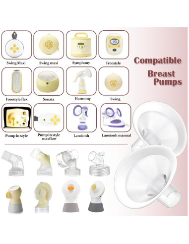 2 Piezas Flancos Suaves 13mm IVARONAL para Extractor de Leche