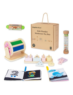Juguetes de Madera Montessori 5-en-1 Woodenfun para Bebés