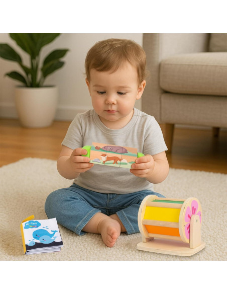 Juguetes de Madera Montessori 5-en-1 Woodenfun para Bebés Juguetes de Madera Montessori 5-en-1 Woodenfun para Bebés