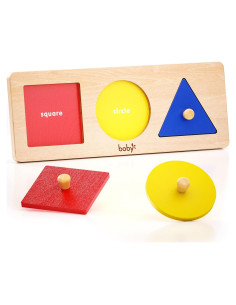 Rompecabezas Montessori Boby - Formas Geométricas 3 Piezas