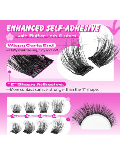 Grupos de Pestañas Autoadhesivas ALPHONSE 10-16mm Reutilizables 2