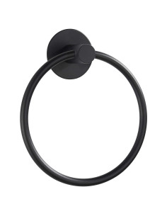 Anillo de Toalla Autoadhesivo GERUIKE Acero Inoxidable Negro