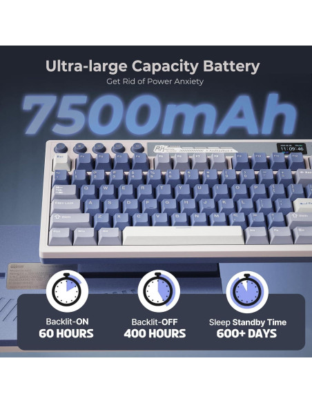 Teclado Mecánico Inalámbrico RK Royal Kludge M87 RGB 75%