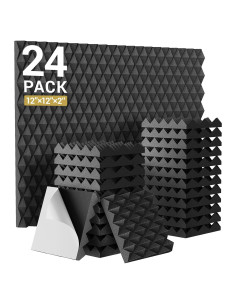 Paneles Acústicos Autoadhesivos TONOR 12 Piezas 30x30x5cm