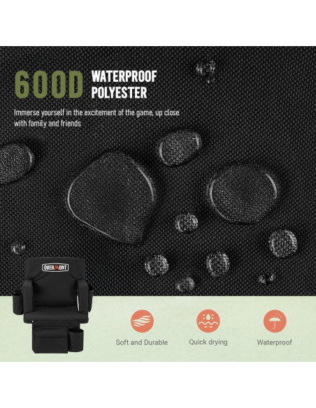 Sillas de Estadio Plegables Overmont 2pcs con Soporte y Reclinable Sillas de Estadio Plegables Overmont 2pcs con Soporte y Reclinable