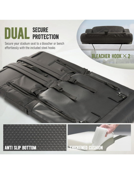 Sillas de Estadio Plegables Overmont 2pcs con Soporte y Reclinable Sillas de Estadio Plegables Overmont 2pcs con Soporte y Reclinable