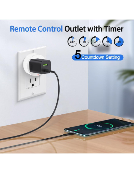 Enchufe de Control Remoto GREENCYCLE 15A 1500W Temporizador