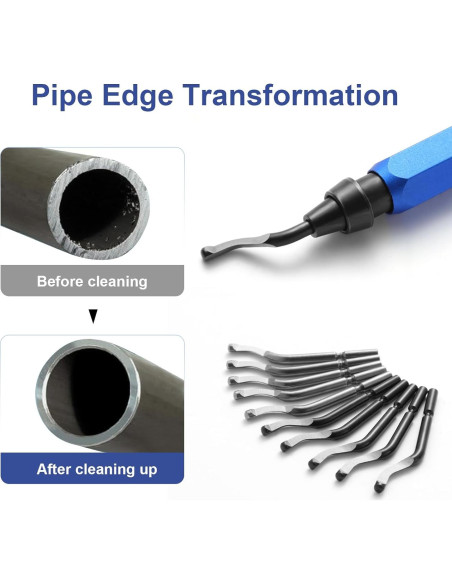 Juego de Herramientas de Desbarbado Rtcimoic 10 Piezas Acero Rápido