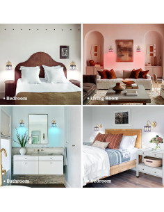 Aplique de Pared Vintage Recargable Feelers 2 Luces 5000mAh RGB 2