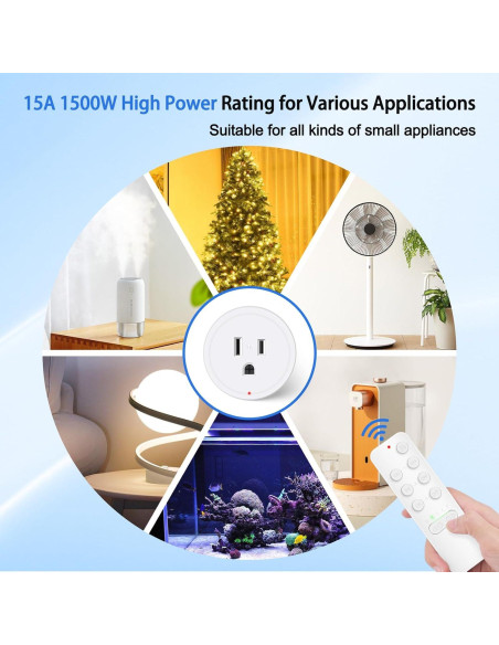 Enchufe de Control Remoto GREENCYCLE 15A 1500W Temporizador