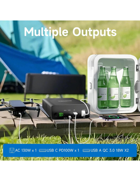 Batería Externa 40000mAh AC USB-C para Laptop MacBook Pro