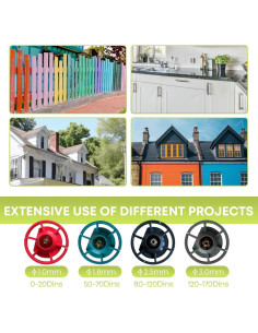 Pistola de Pintura Eléctrica LESONJOY 1000W Verde con 4 Boquillas 2