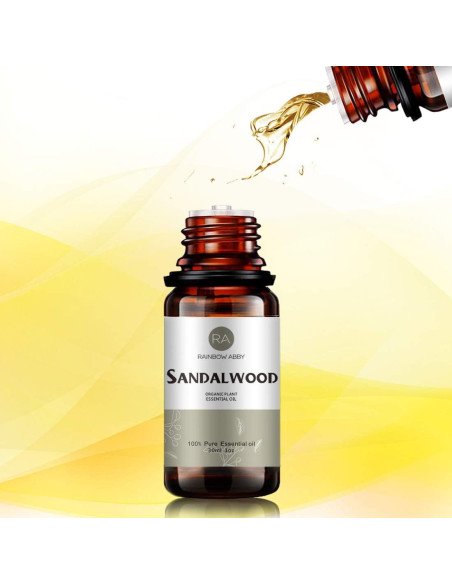 Aceite Esencial de Sándalo 30ml 100% Puro Orgánico para Difusor