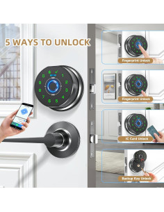 Cerradura Inteligente Biométrica Darawf K10 con Control APP 2