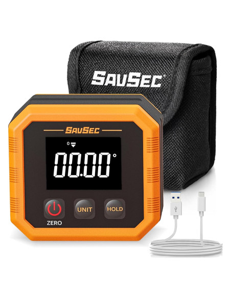 Buscador de Ángulo Digital Recargable SAVSEC, Precisión +/-0.1