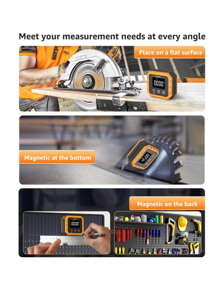 Buscador de Ángulo Digital Recargable SAVSEC, Precisión +/-0.1