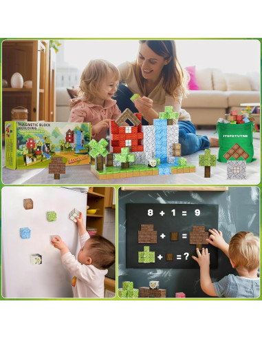 Bloques Magnéticos ITEFDTUTNE 48PCS Juguetes para Niños 3-12 Años