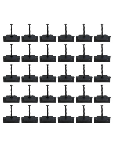 Clips de Sujetador Oculto Heyous 30PCS Nylon Metal Negro