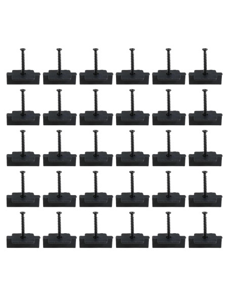 Clips de Sujetador Oculto Heyous 30PCS Nylon Metal Negro