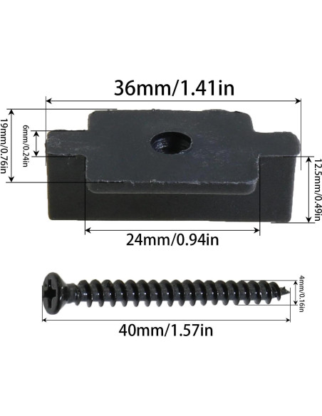 Clips de Sujetador Oculto Heyous 30PCS Nylon Metal Negro