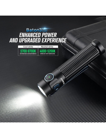 Linterna OLIGHT Baton3 Pro 1500 Lúmenes Recargable EDC