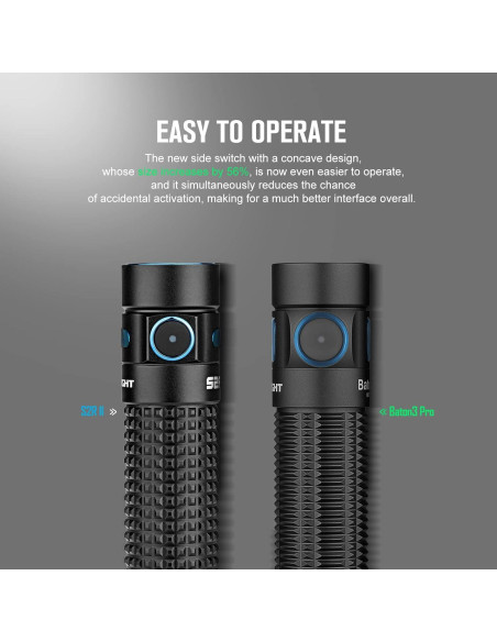 Linterna OLIGHT Baton3 Pro 1500 Lúmenes Recargable EDC