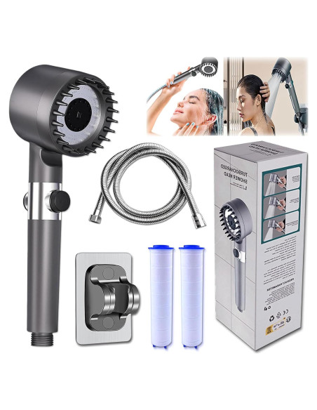 Ducha de Masaje Multifuncional Musibo HUASA1, 3 Modos, 120 cm