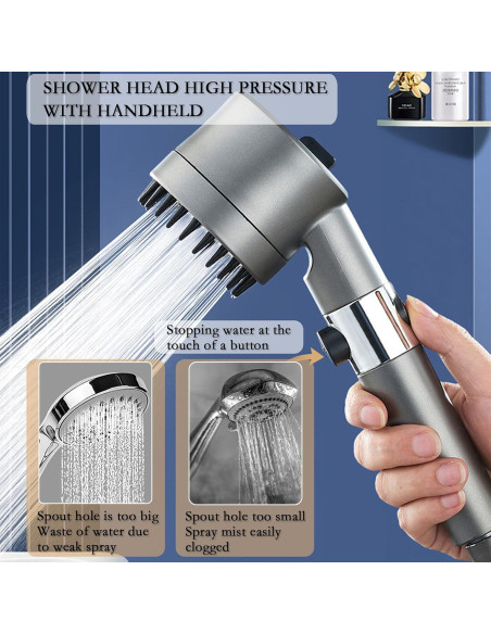 Ducha de Masaje Multifuncional Musibo HUASA1, 3 Modos, 120 cm