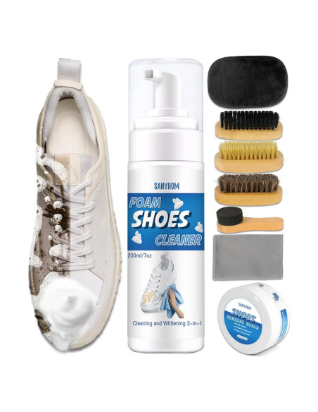 Kit Limpiador de Zapatos Sanyhom 8 en 1 - Multiusos Efectivo