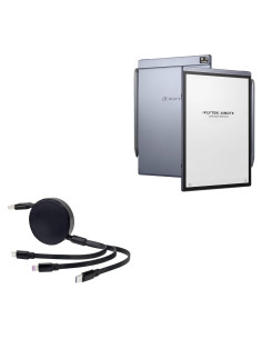 Cable Retráctil BoxWave USB-C y Micro USB 100W para iFLYTEK AINOTE Air 2