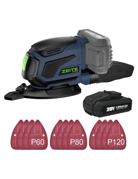 Lijadora Detallada Zeite 20V Inalámbrica 13000 OPM con Accesorios