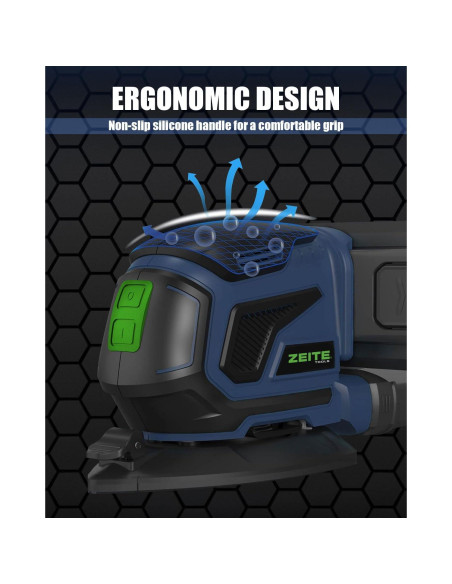 Lijadora Detallada Zeite 20V Inalámbrica 13000 OPM con Accesorios