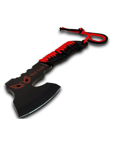 Hacha Táctica Mini Águila Roja Genérico, Acero Negro 10.16 cm