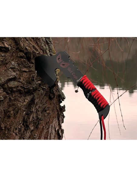 Hacha Táctica Mini Águila Roja Genérico, Acero Negro 10.16 cm