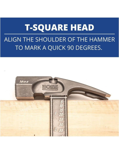 Martillo de Titanio Boss 16 oz Pro Series con Iniciador Magnético