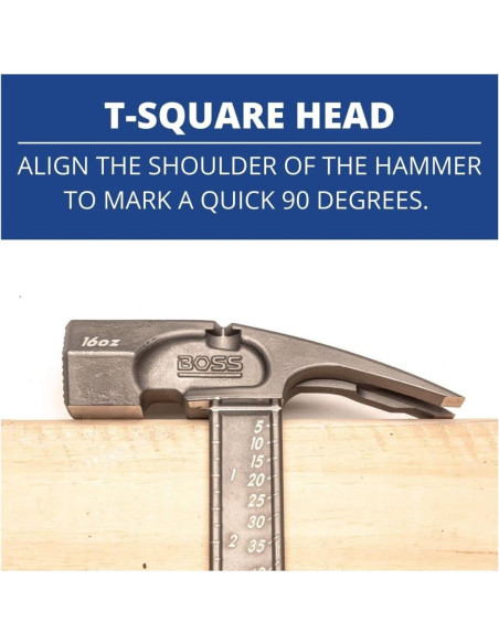Martillo de Titanio Boss 16 oz Pro Series con Iniciador Magnético