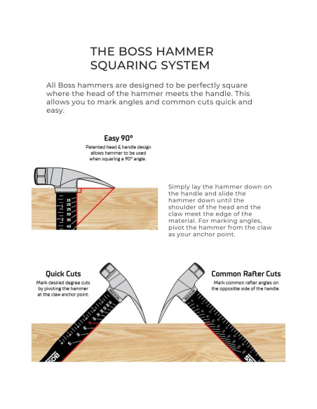 Martillo de Titanio Boss 16 oz Pro Series con Iniciador Magnético