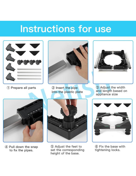 Base Elevada Nefish para Mini Refrigerador Ajustable 42.4x42.4cm