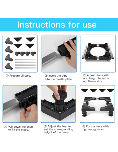 Base Elevada Nefish para Mini Refrigerador Ajustable 42.4x42.4cm