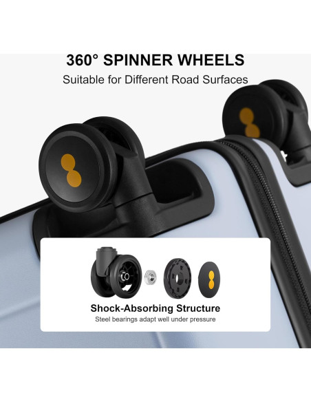 Maleta de Mano LEVEL8 Elegance 20 Pulgadas Azul Claro