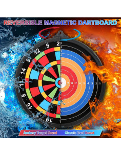 Tablero de Dardos Magnético Biange Doble Cara 34.29 cm 2