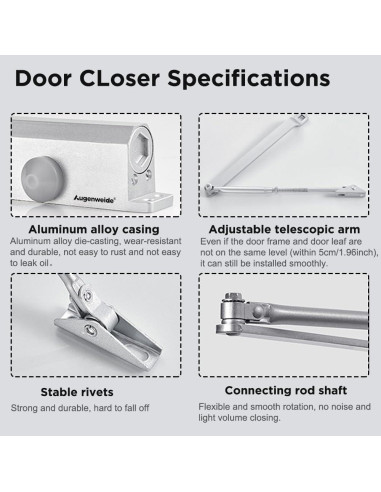 Cerradura Automática Ajustable Augenweide Blanca 0-45kg