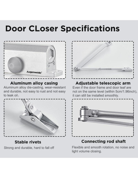 Cerradura Automática Ajustable Augenweide Blanca 0-45kg